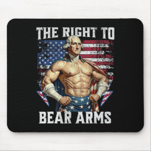 Tapis De Souris Culturisme Papa Fête Nationale Usa Drapeau 2ème Br