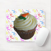 Tapis De Souris Cupcake de carottes avec Confetti (Avec souris)