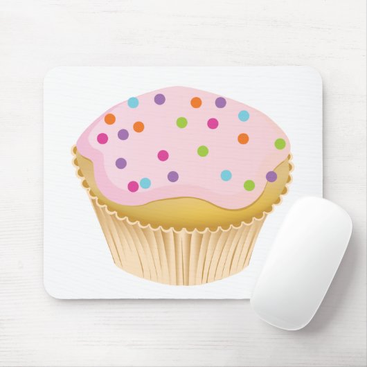 Tapis De Souris Cupcake rose (Avec souris)