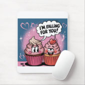 Tapis De Souris Cupcake rose pour la Saint-Valentin (Avec souris)