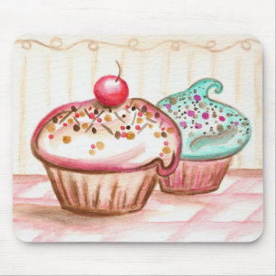Tapis de souris Cupcakes avec paillettes