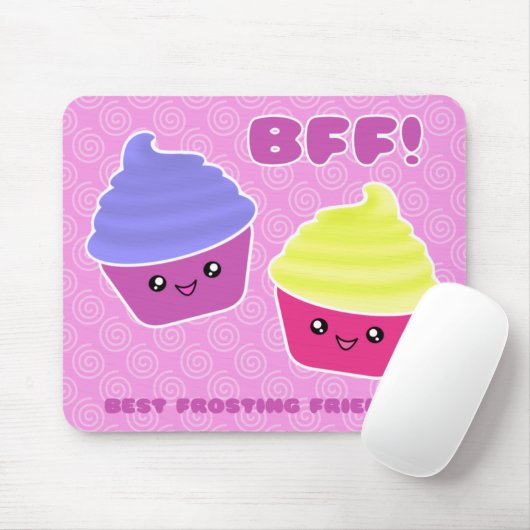Tapis De Souris Cupcakes BFF Kawaii (Avec souris)