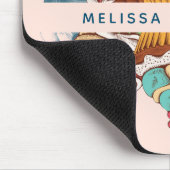 Tapis De Souris Cupcakes Style Rétro Sweet Dessert (Coin)