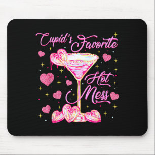 Tapis De Souris Cupids Hot Mess Coquette Saint-Valentin Martini Sa