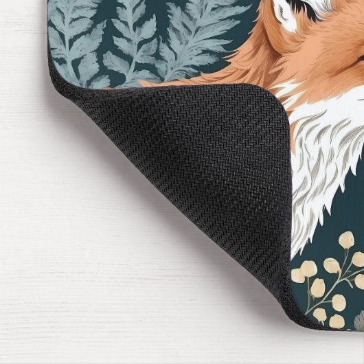 Tapis De Souris Curieux Fox Fern Feuilles William Morris Inspiré (Coin)