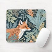 Tapis De Souris Curieux Fox Fern Feuilles William Morris Inspiré (Avec souris)