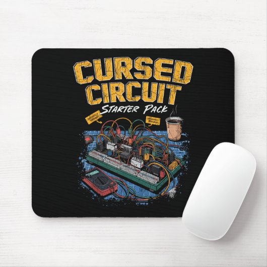 Tapis De Souris Cursed Circuit Starter Pack Funny Electronics Hall (Avec souris)