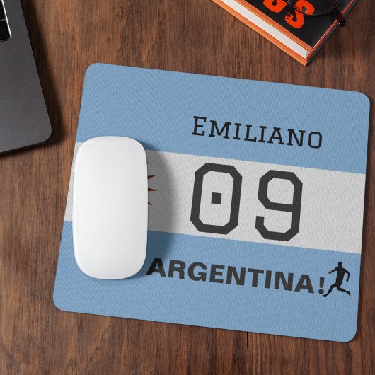 Tapis De Souris Custom Albiceleste Sun Flag Athlete Graphic