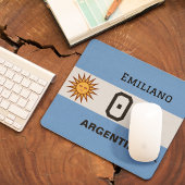 Tapis De Souris Custom Albiceleste Sun Flag Athlete Graphic