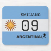 Tapis De Souris Custom Albiceleste Sun Flag Athlete Graphic (Devant)