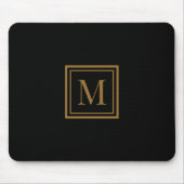 Tapis De Souris Custom Black & Gold Framed Monogram (Devant)