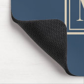 Tapis De Souris Custom Blue & Vanilla Framed Monogram (Coin)