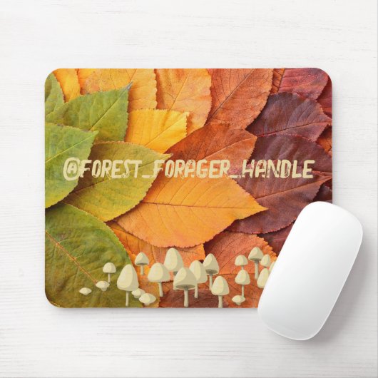 Tapis De Souris CUSTOM Champignons automne forêt feuilles mousepad (Avec souris)