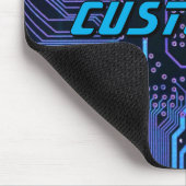 Tapis De Souris Custom Cyber Blue PCB Circuit Board Tech Art (Coin)