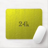 Tapis De Souris Custom Faux 24k Solid Gold (Avec souris)