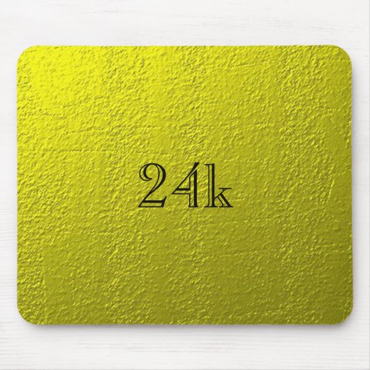 Tapis De Souris Custom Faux 24k Solid Gold (Devant)