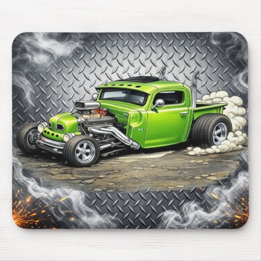 Tapis De Souris Custom Hot Rod Mouse Pad – Classic Car Enthusiast  (Devant)