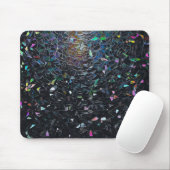 Tapis De Souris Custom Iridescent Abstract Stained Glass Pattern (Avec souris)