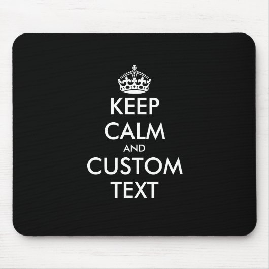 Tapis De Souris Custom keep calm and carry on mouse pad gift (Devant)