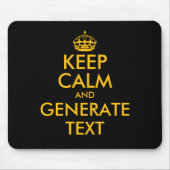 Tapis De Souris Custom keep calm mouse pad print generator (Devant)