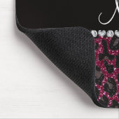 Tapis De Souris Custom name plum purple glitter leopard print (Coin)