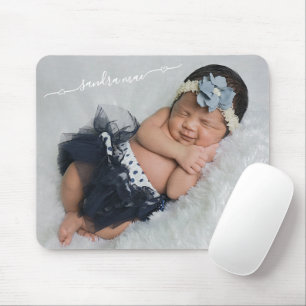 Tapis De Souris Custom Personalize Photo And Baby Name Template