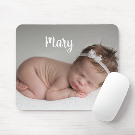Tapis De Souris Custom photo and name mouse pad personalized (Avec souris)