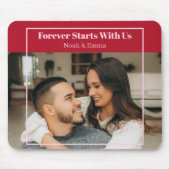 Tapis De Souris Custom Photo & Text Romantic Gift - Personalized (Devant)
