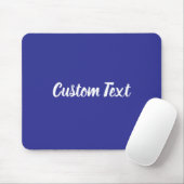 Tapis De Souris Custom Text on Blue with White Script (Avec souris)