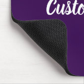Tapis De Souris Custom Text on Dark Purple with White Script (Coin)