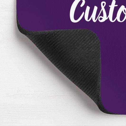 Tapis De Souris Custom Text on Dark Purple with White Script (Coin)