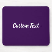 Tapis De Souris Custom Text on Dark Purple with White Script (Devant)