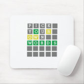 Tapis De Souris Custom Wordle Mouse Pad (Avec souris)