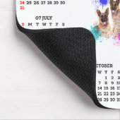 Tapis De Souris Customisable Cute German Shepherd Dog Calendar (Coin)