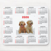 Tapis De Souris Customisable Cute Golden Retriever Dog Calendar (Devant)