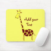 Tapis De Souris Customise-Le ! Cute Giraffe Design (Avec souris)