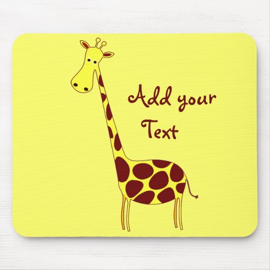 Tapis De Souris Customise-Le ! Cute Giraffe Design (Devant)