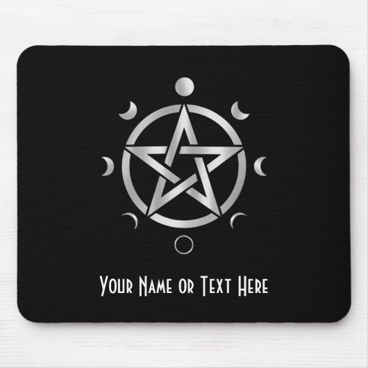 Tapis De Souris Customizable Pentacle Moon Phase Mouse Pad (Devant)