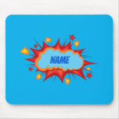 Tapis De Souris Customizable personalized comic explosion (Devant)