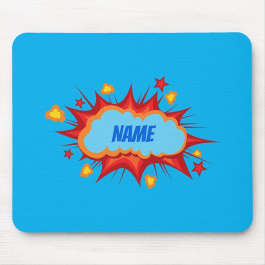 Tapis De Souris Customizable personalized comic explosion (Devant)