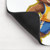 Tapis De Souris Cute 3D Teddy Bear Playing Basketball – Adorable S (Coin)