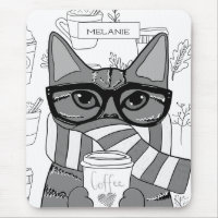 Cute amateur de café et de chats Personnalisé