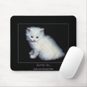Tapis De Souris Cute Art Kitten Blanc (Avec souris)
