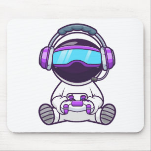 Tapis De Souris Cute Astronaut Jouer VR Game Cartoon