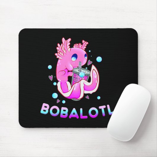 Tapis De Souris Cute Axolotl Lover Bobalotl Boba Kawaii Anime Japa (Avec souris)