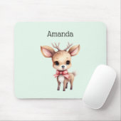 Tapis De Souris Cute Baby Deer Cartoon Illustration (Avec souris)