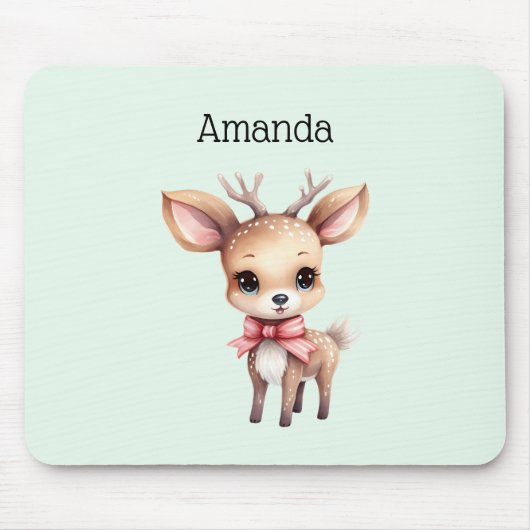 Tapis De Souris Cute Baby Deer Cartoon Illustration (Devant)