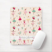 Tapis De Souris Cute Ballet Dancers Pattern Ballerina (Avec souris)