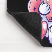 Tapis De Souris Cute Bear Steal Hearts Valentines Day Or Toddler  (Coin)