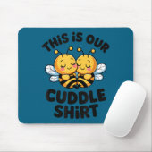 Tapis De Souris Cute Bee Couple Cuddle Funny Romantic  (Avec souris)